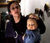 woman with baby